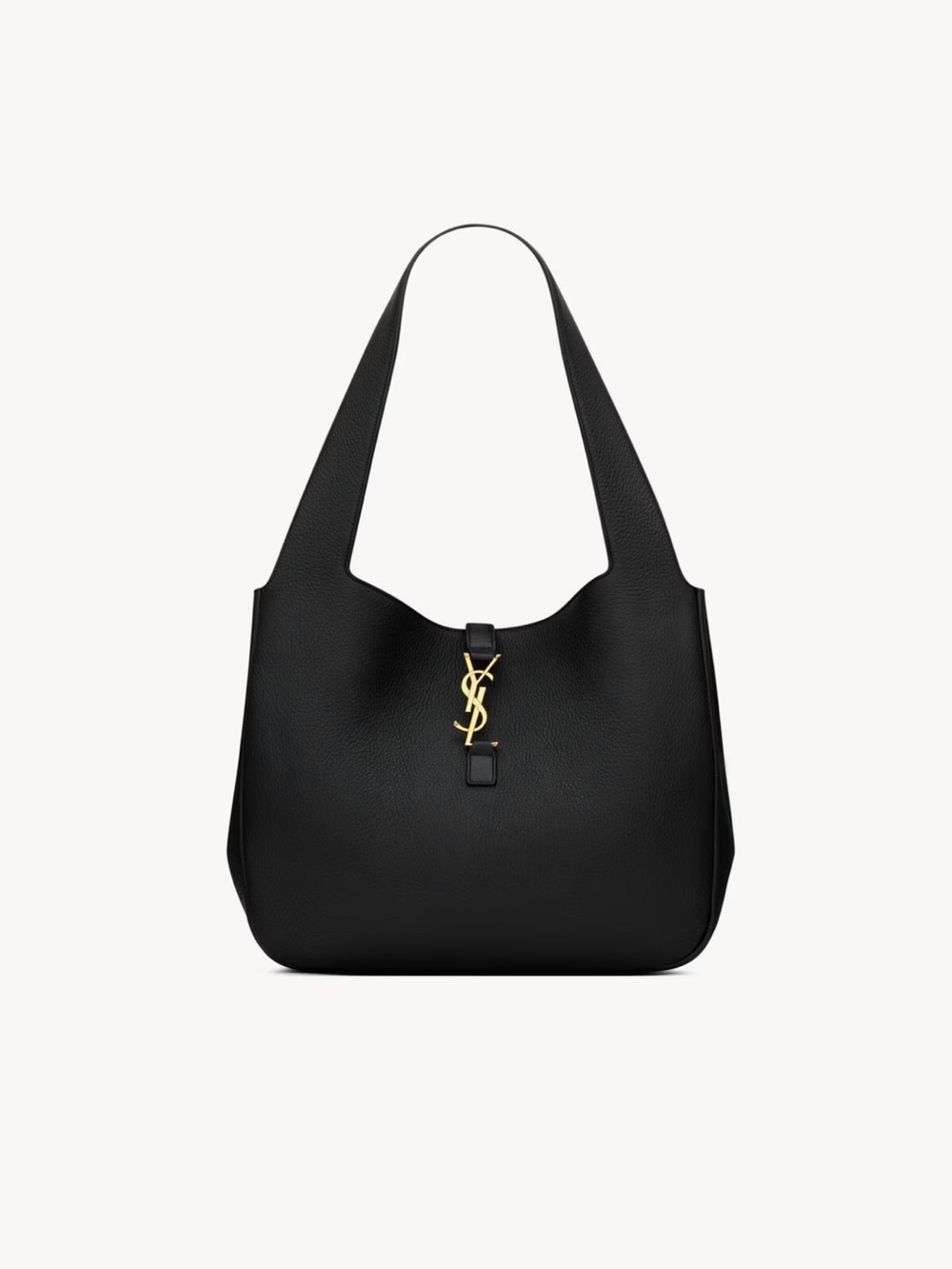 Saint Laurent Black Leather Tote with Gold YSL Emblem - Picture 10 of 12
